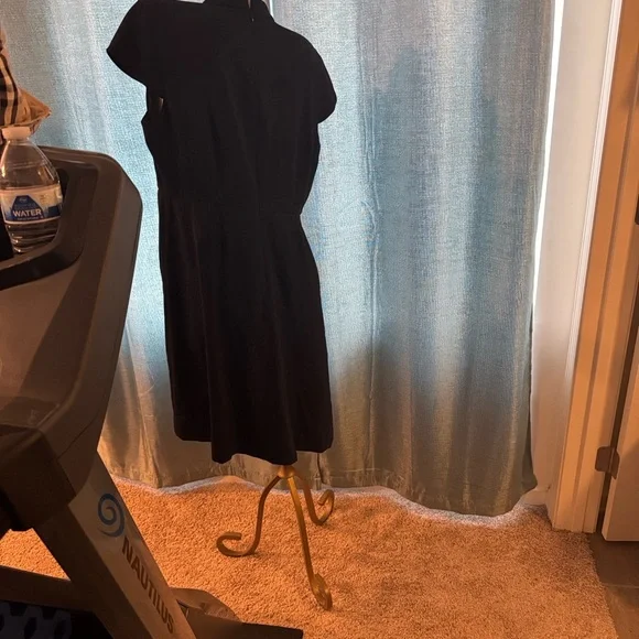 J. Crew Navy Midi Dress with White Bow Detail - Picture 7 of 10